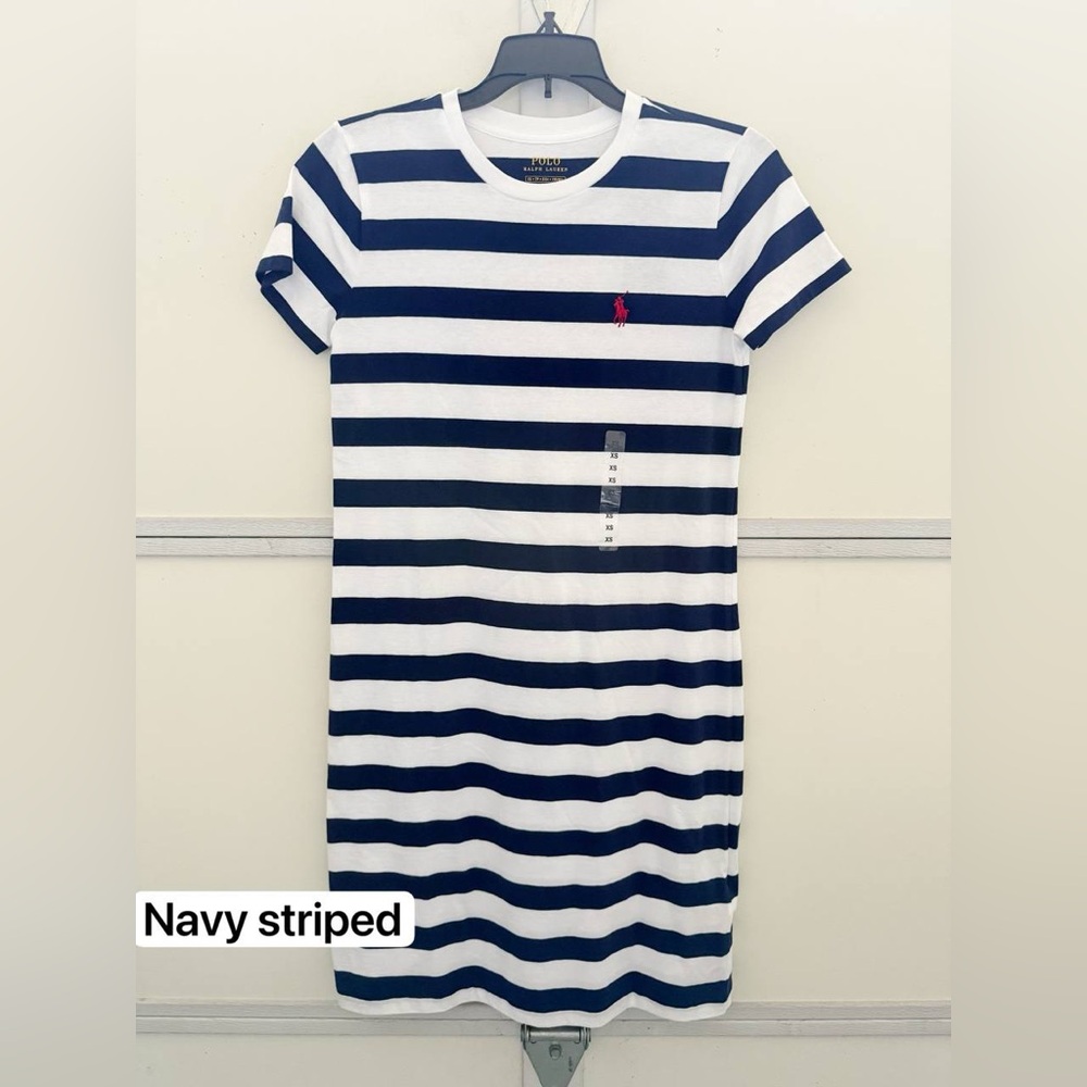 Polo Ralph Lauren Navy and White Striped tee Dress